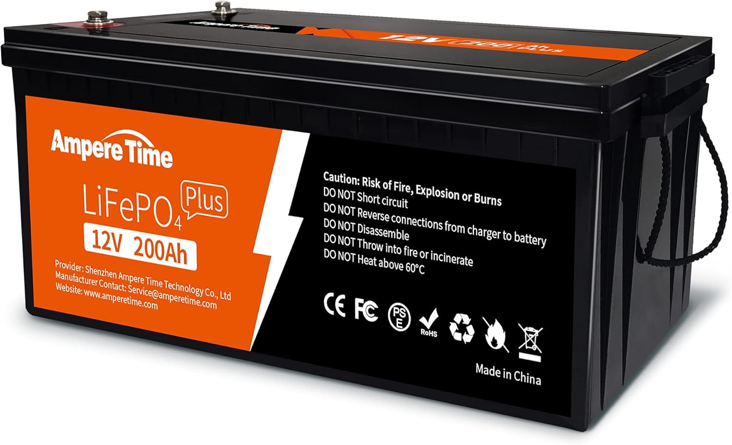 12V 200Ah Lithium LiFePO4 Battery with 200A BMS P445337