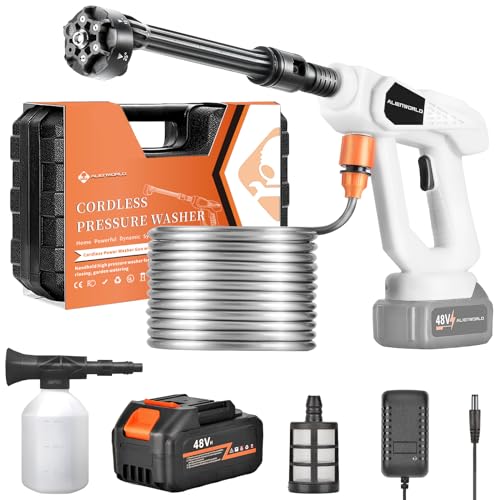 Cordless Battery Powered Pressure Washer with Foam Cannon and 6-in-1 Nozzle P32700