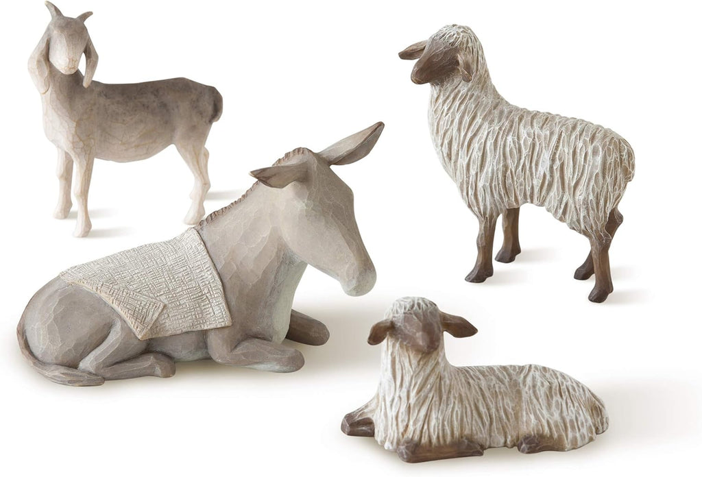 4-piece set sculpted hand-painted nativity figures E911460