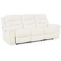 White Faux Leather Power Reclining Sofa A92553