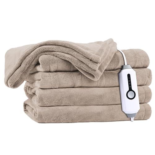 Blue Polar Fleece Sherpa Electric Heated Throw 50 x 60 Inches P678