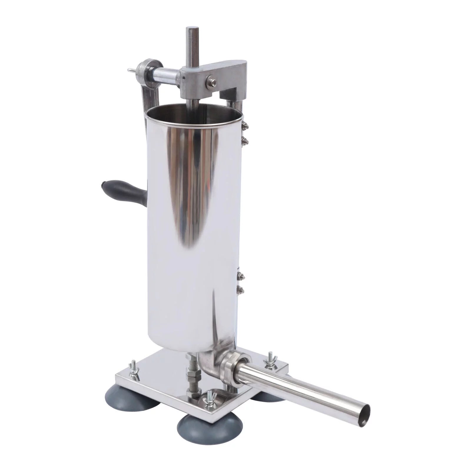 3L Manual Sausage Stuffer Stainless Steel Vertical Sausage Maker with 8 Tubes S34671
