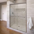 Frameless Bypass Sliding Shower Door, Silver X1227