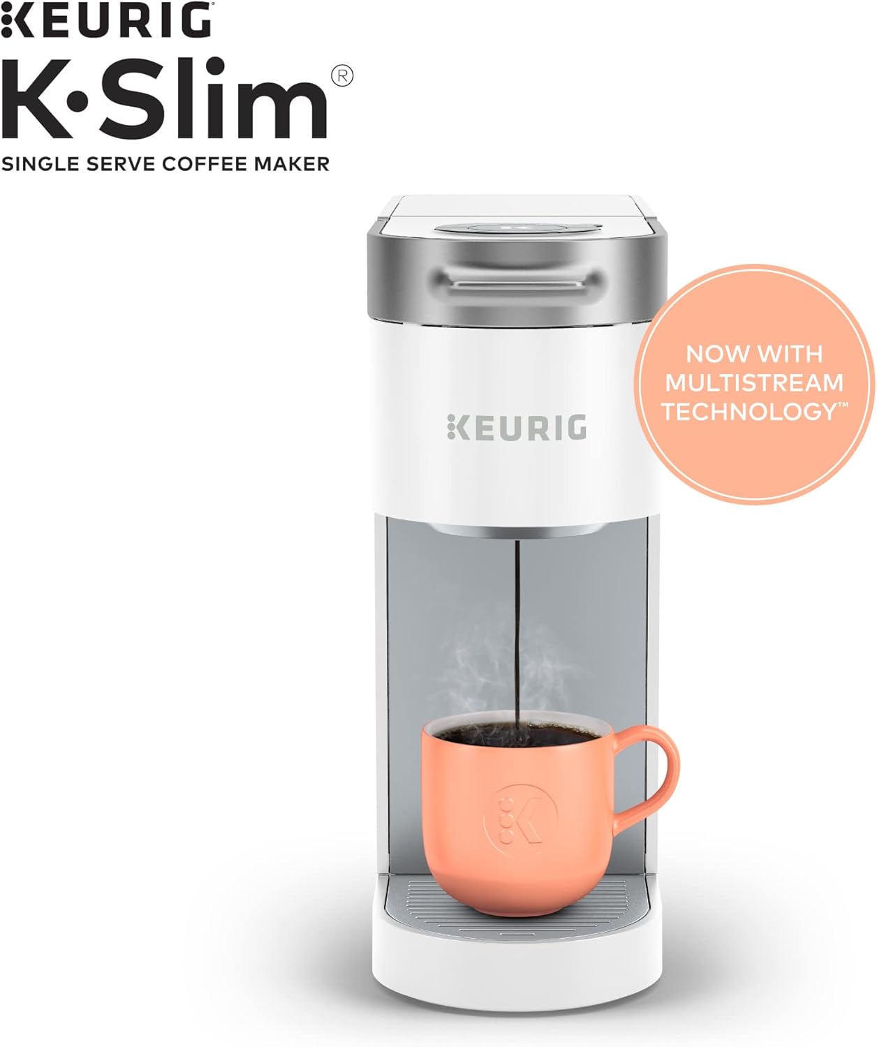 White Single Serve K-Cup Pod Coffee Maker & Black Single Serve Coffee Maker Y182
