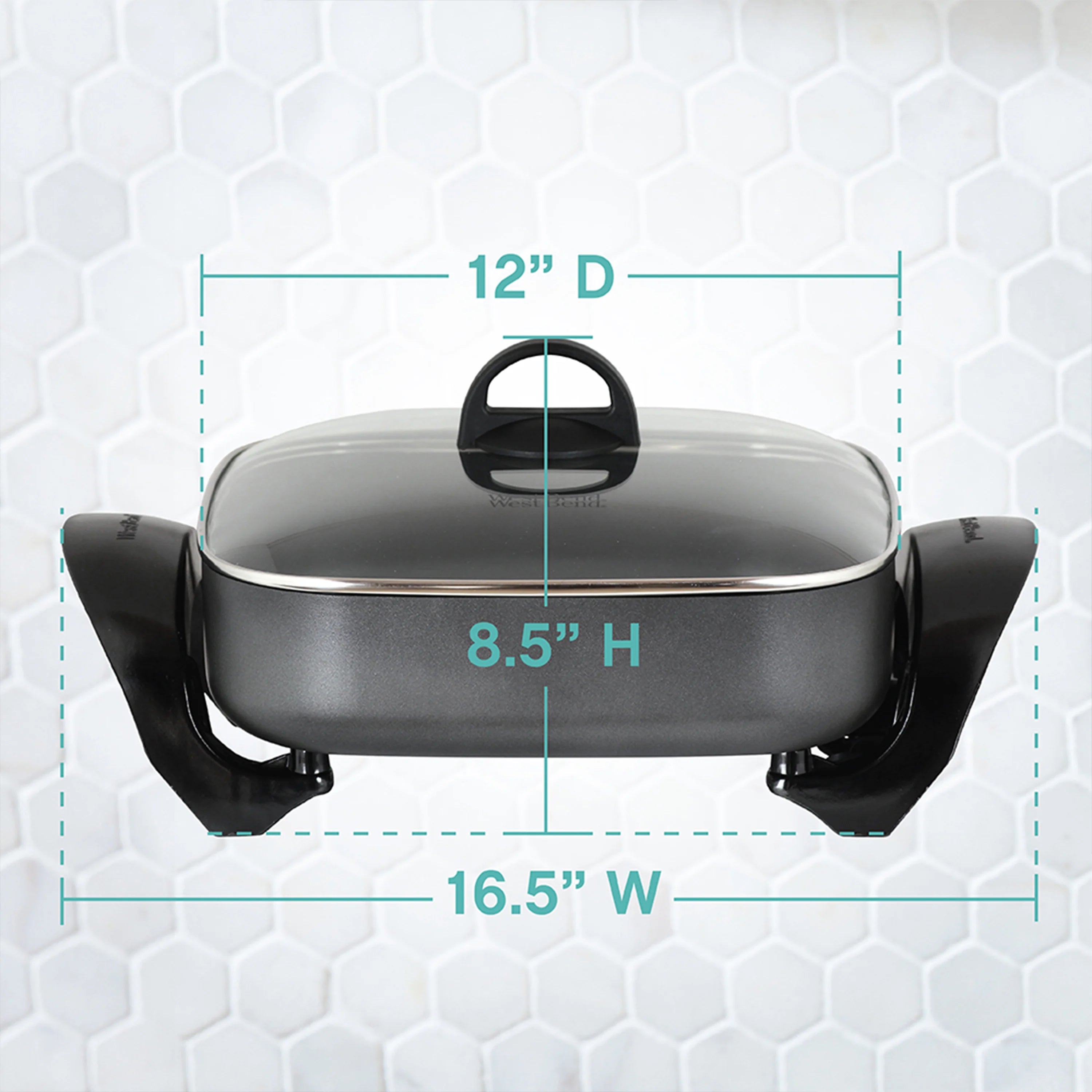 12-Inch Electric Skillet with Nonstick Coating I798251