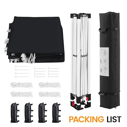 10x10 Pop Up Canopy with 4 Removable Sidewalls, White W765