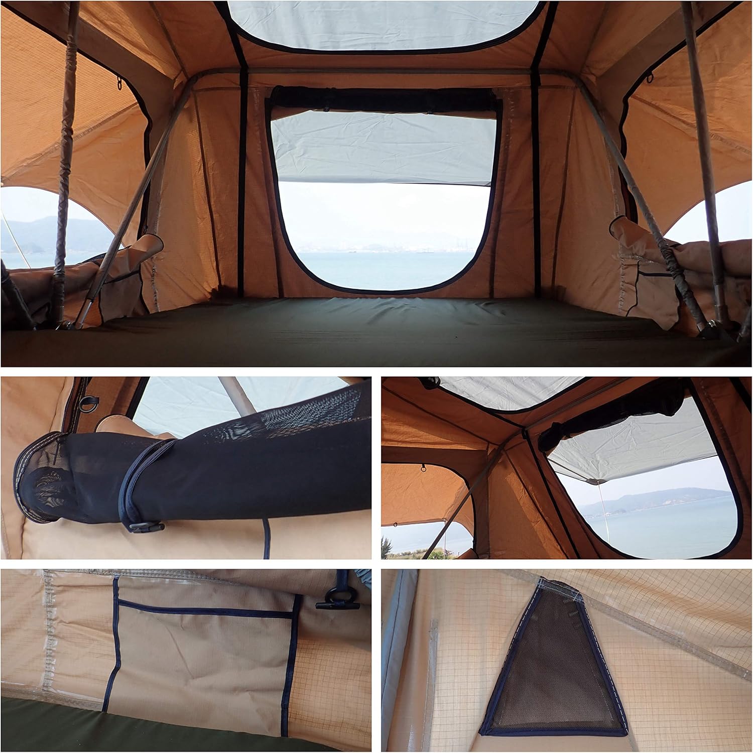 2-3 Person Rooftop Tent with Rainfly and Ladder J3682