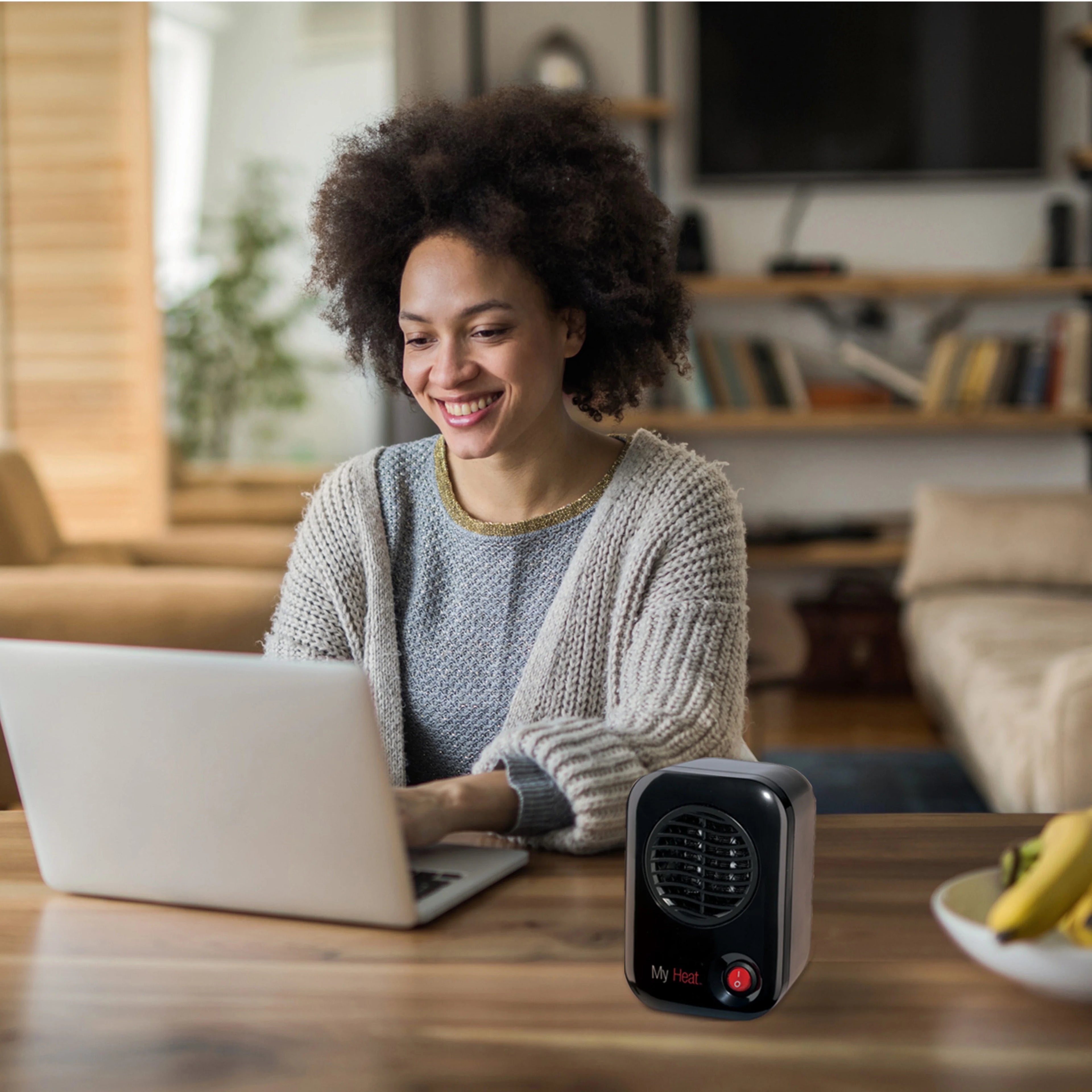 Black 6" Personal Tabletop Space Heater C300