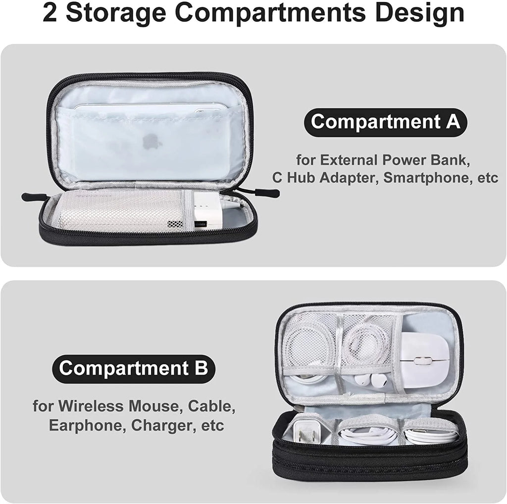 Medium Cable Charger Organizer Bag Light Grey B781690