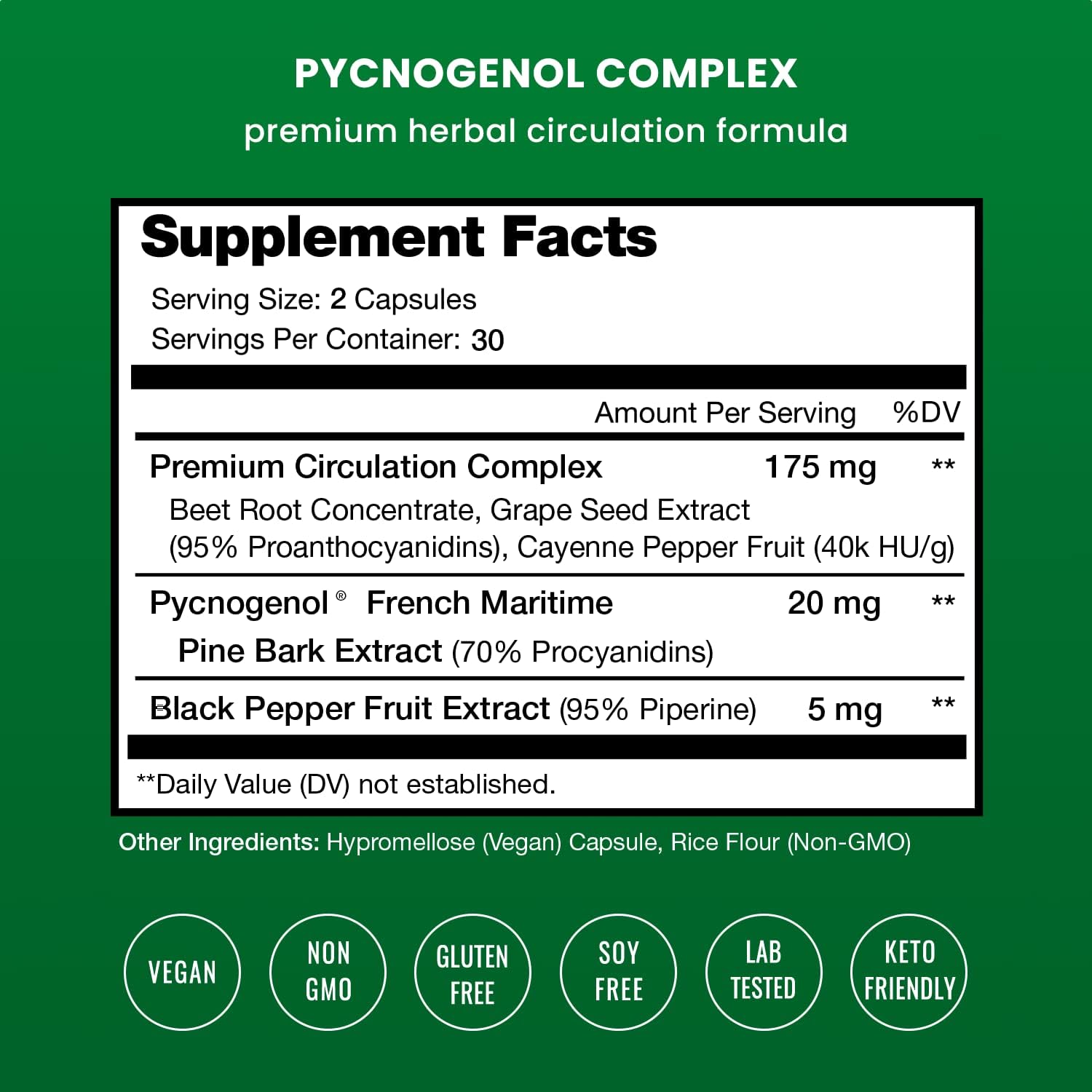 60 Capsules French Maritime Pine Bark Extract F4260