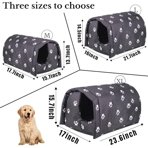 Waterproof Outdoor Cat House Black J94749