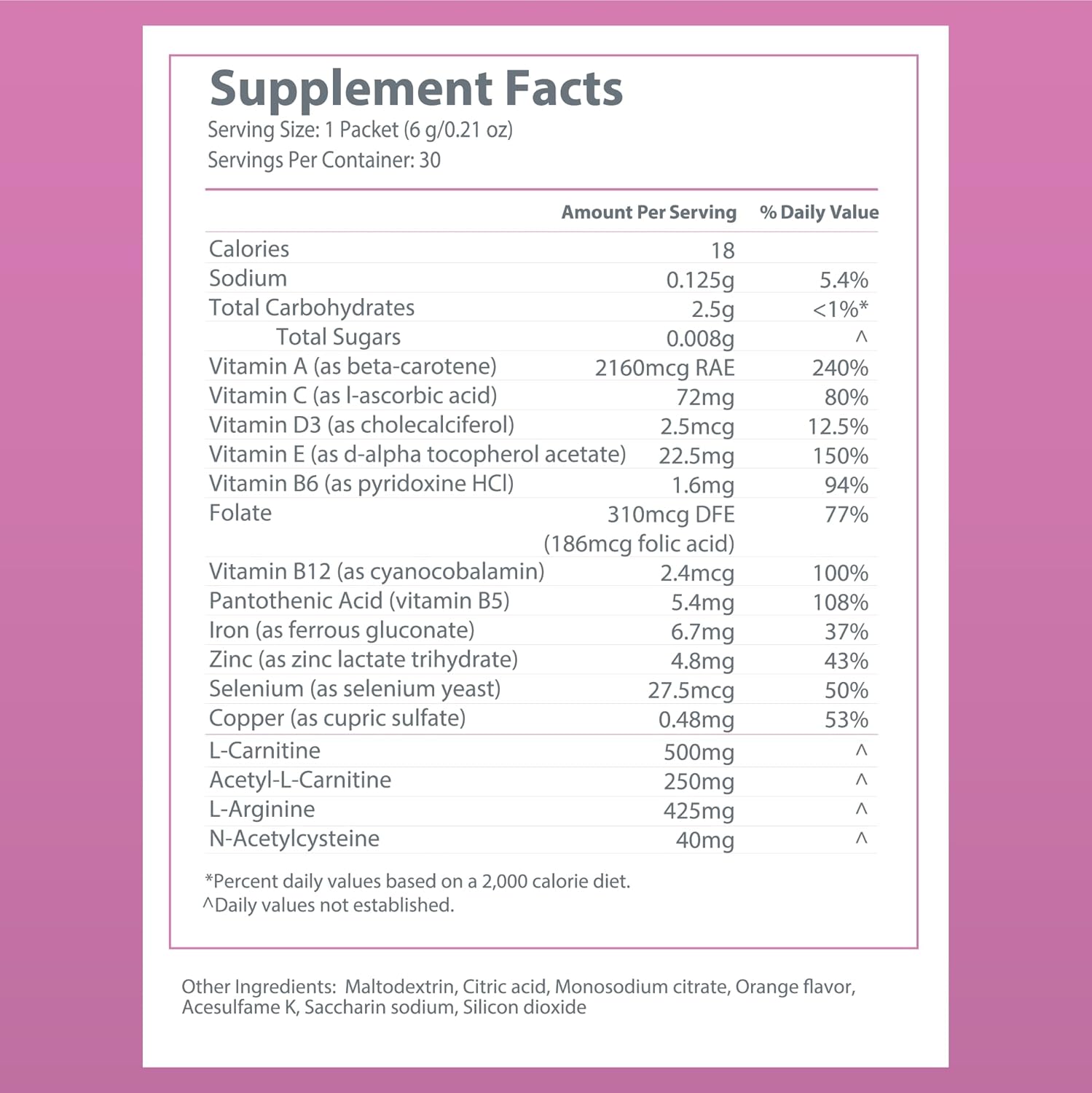 30 Packets Clinically Proven Support for Healthy Conception M23908