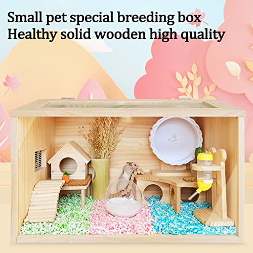Wooden Hamster Cage Reptile Terrarium Small Animals House Habitat Hutch D302