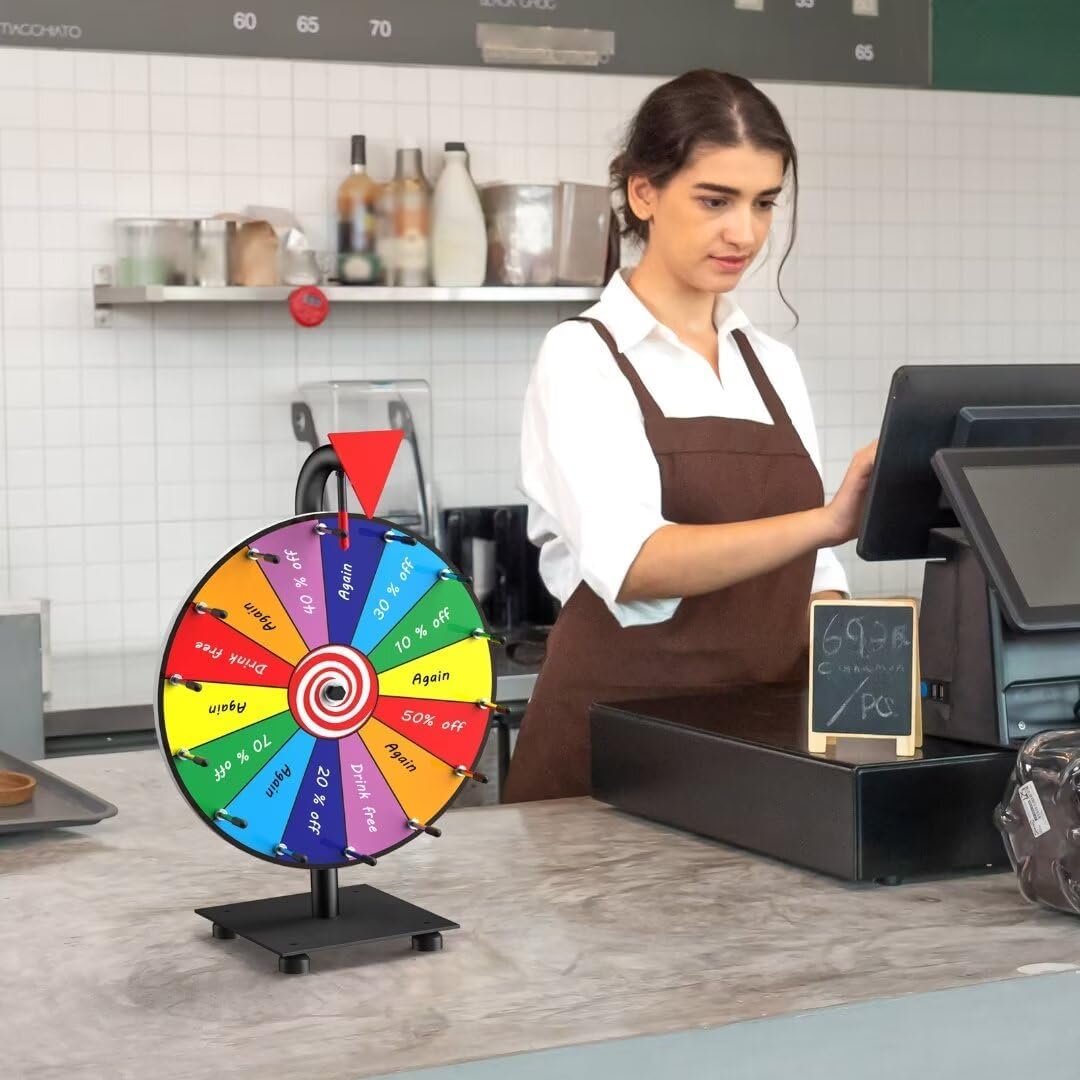 14 Slot Heavy Duty Spinning Prize Wheel with Base F667049