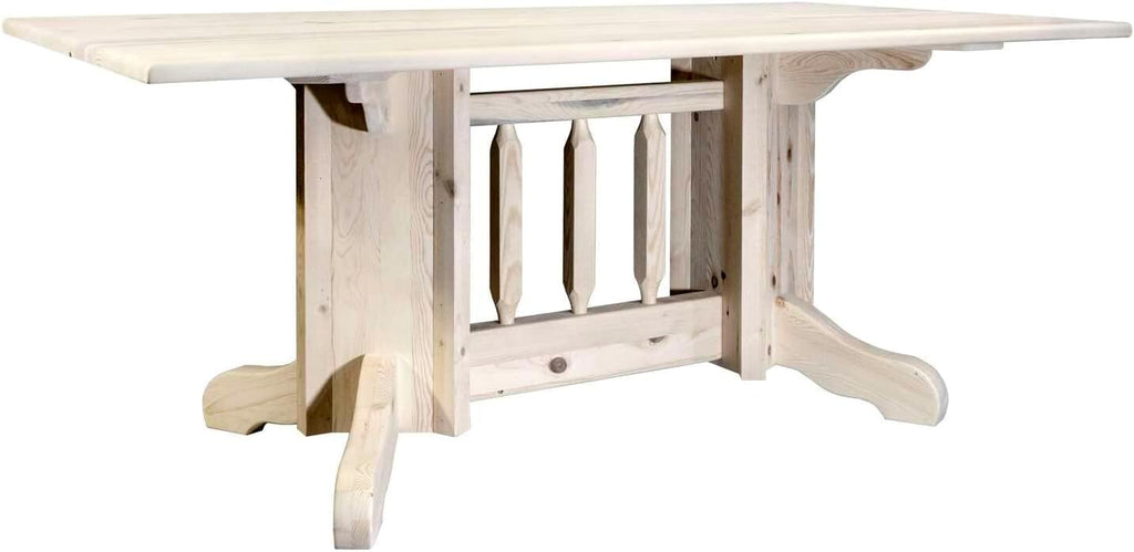 Clear Lacquer Double Pedestal Dining Table P942
