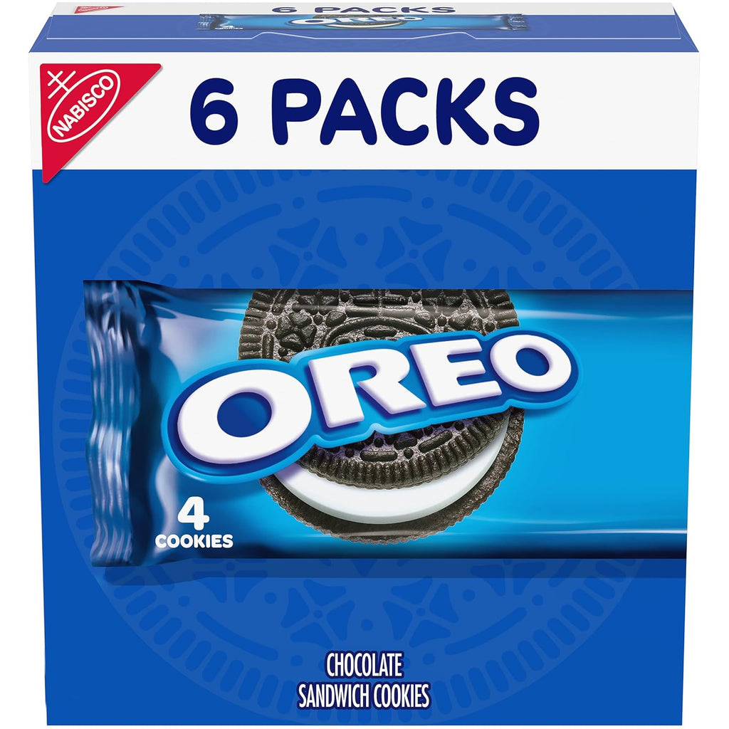 6 Snack Packs Chocolate Sandwich Cookies X187