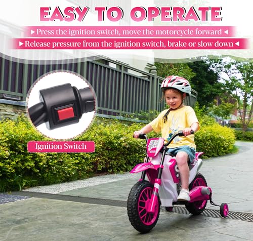 Blue 12V Electric Ride On Motorcycle for Kids T758907