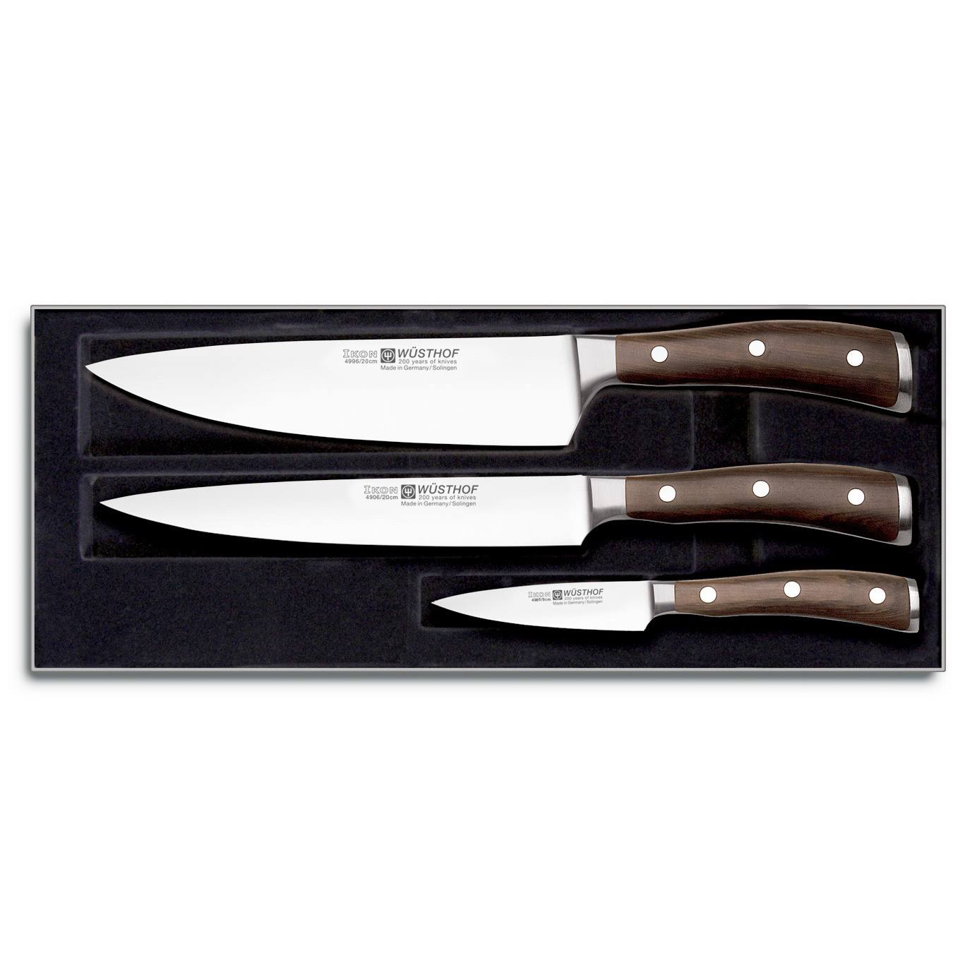 Set 3 Knives African Black M38069