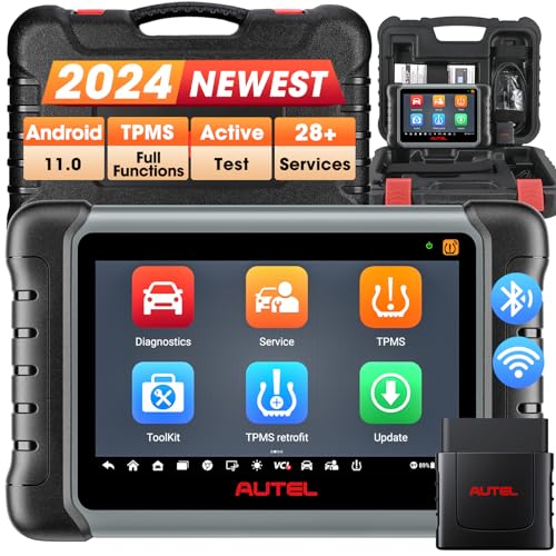 Autel MaxiCOM MK808S-TS Scanner, 2024 Complete TPMS Check/Activate/Relearn Tool, Same as MX808S-TS MK808Z-TS, 28+Service, BT Full System Scan,Bidirectional, FCA AutoAuth,Upgrade of MK808BT PRO MK808S N3766