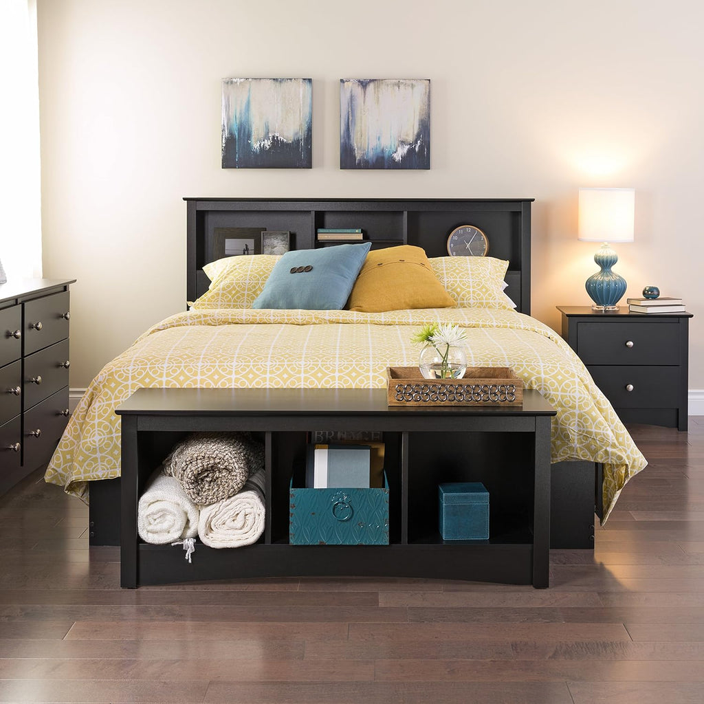 Black Full Platform Storage Bed with 6 Drawers C7527