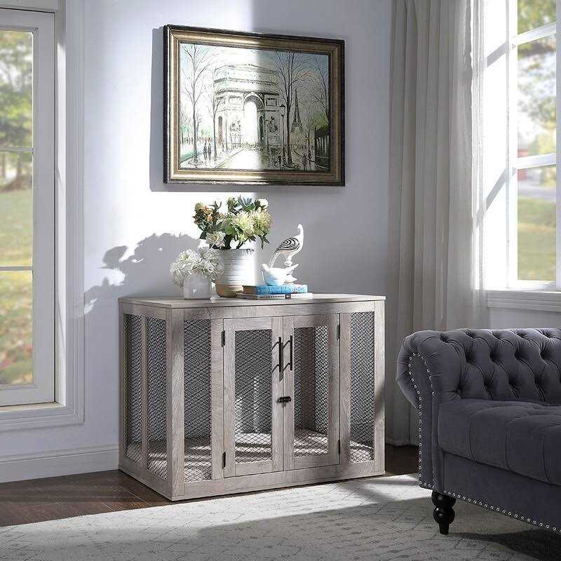 Dog Crate with Cushion and Tray P107