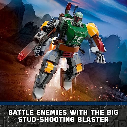 LEGO Star Wars Boba Fett Mech Buildable Action Figure with Shield, Stud Blaster and Jetpack U48699