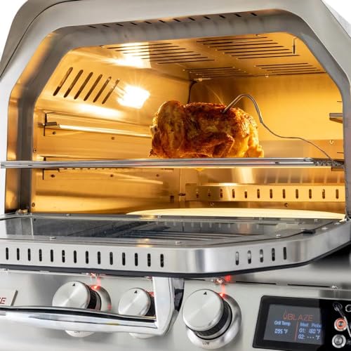 26-Inch Built-In Natural Gas Outdoor Pizza Oven with Rotisserie Z44601