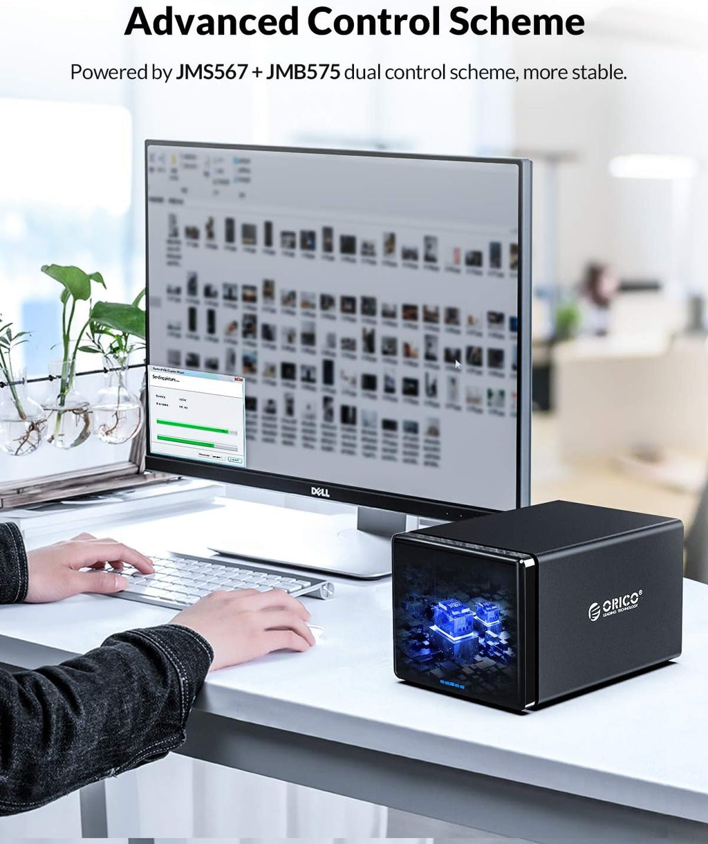 4 Bay HDD Raid Enclosure USB External Hard Drive Enclosure Aluminum SATA III Disk Storage Case B66535