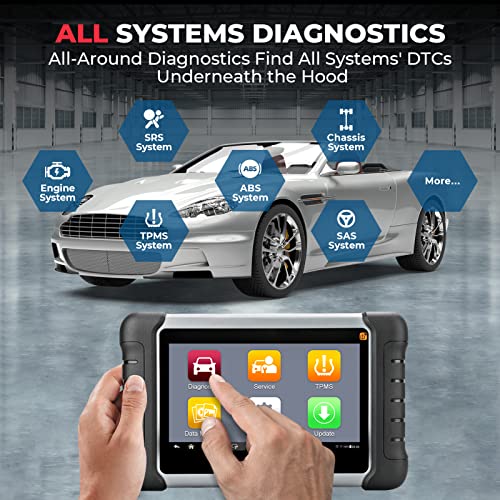 Autel MaxiCOM MK808S-TS Scanner, 2024 Complete TPMS Check/Activate/Relearn Tool, Same as MX808S-TS MK808Z-TS, 28+Service, BT Full System Scan,Bidirectional, FCA AutoAuth,Upgrade of MK808BT PRO MK808S N3766