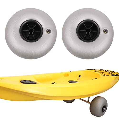 10" Beach Replacement Balloon Wheels Tires with Axle Hole 20mm 2-Pack T68875