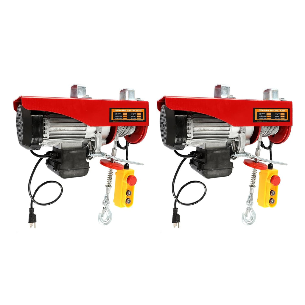 2200lbs 1500lbs Electric Hoist Winch Overhead Engine Lift 110-120 Volt with Remote Control E8983