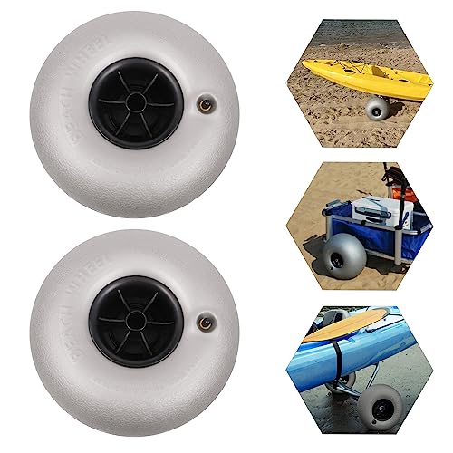 10" Beach Replacement Balloon Wheels Tires with Axle Hole 20mm 2-Pack T68875