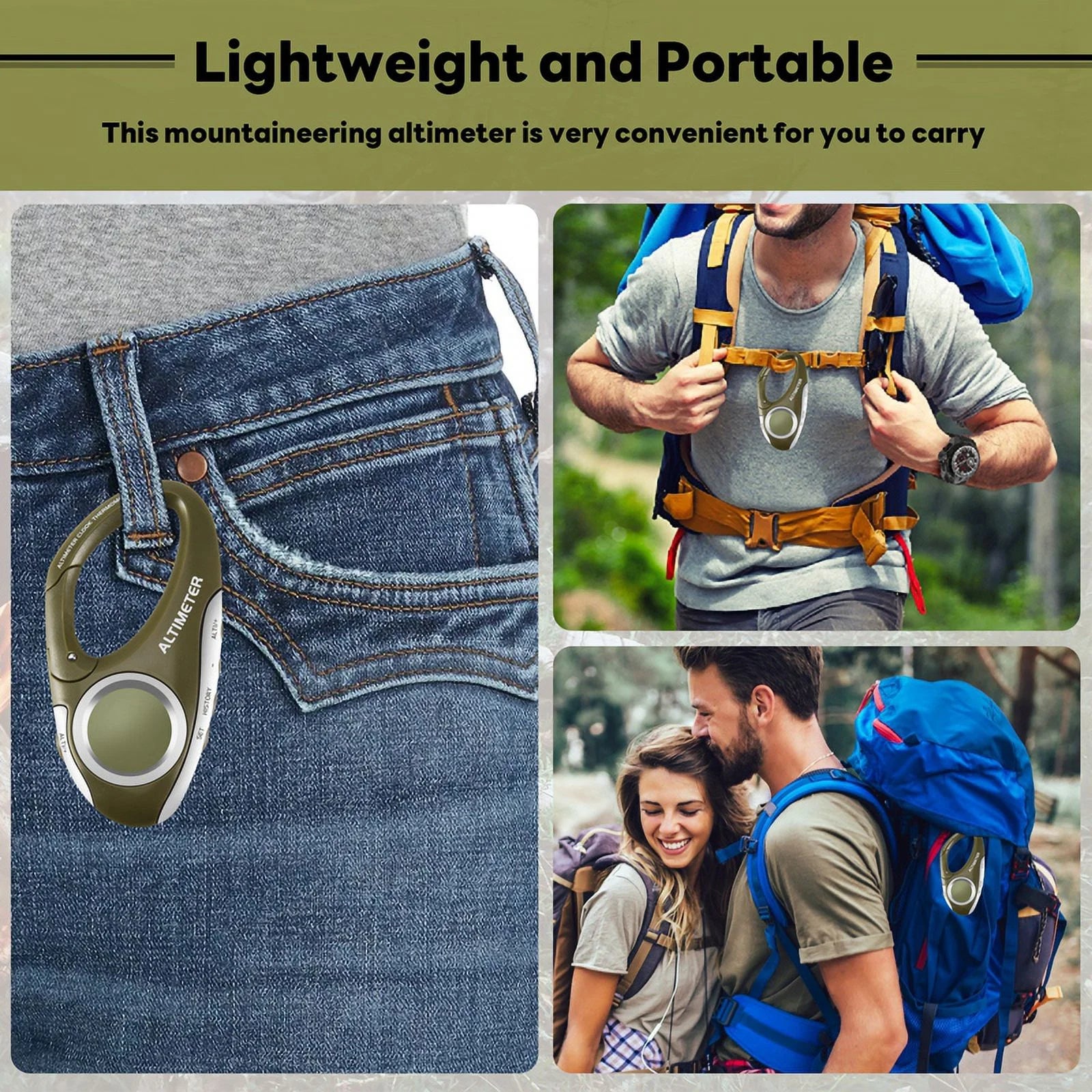 Outdoor Handheld Altimeter Thermometer B8162