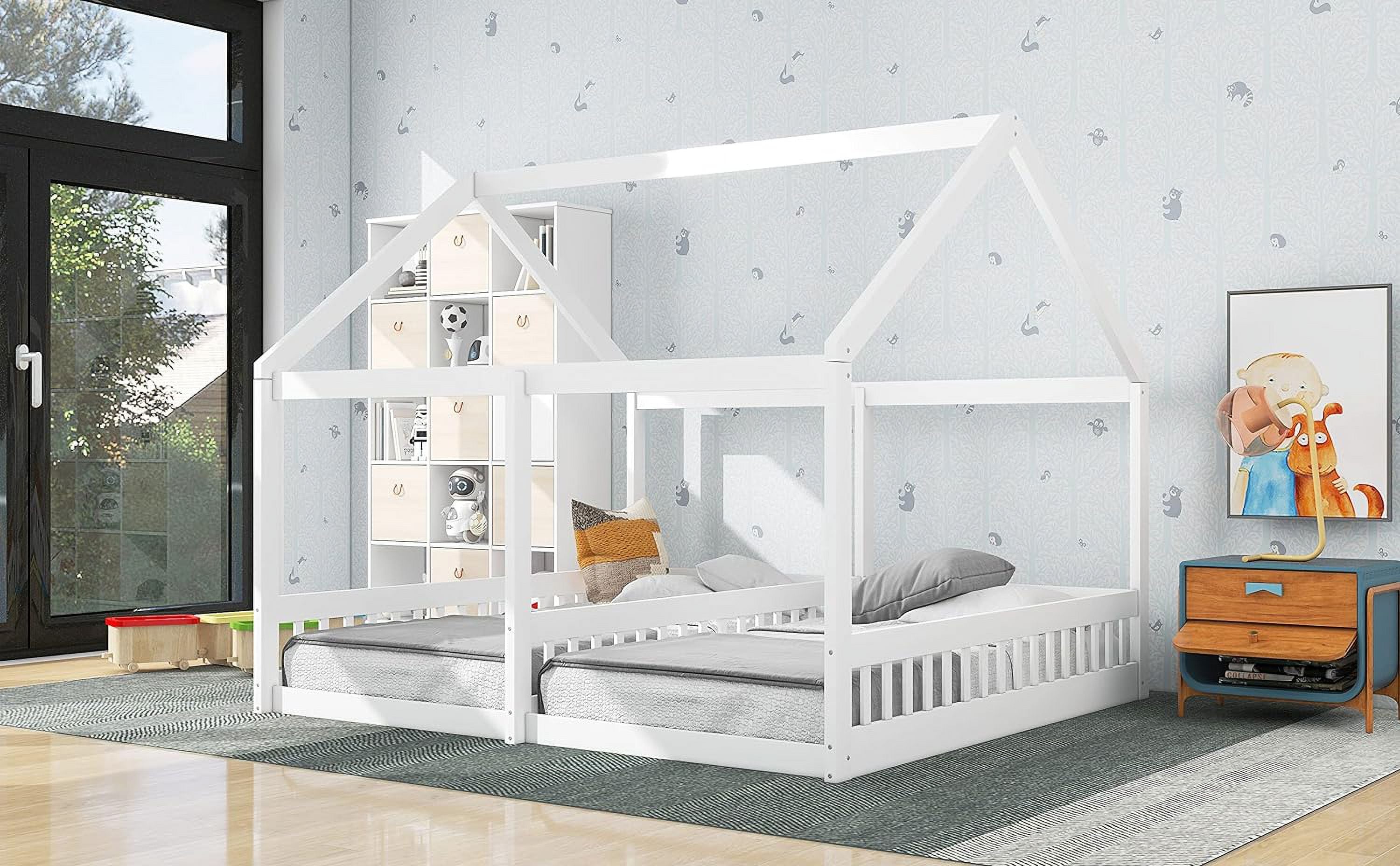 White Double Wooden Toddler Bed B6059