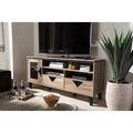 Light Brown Wood 55-Inch TV Stand B52451