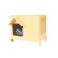 Outdoor Cat Houses Wooden Stray Cat Shelter with Escape Door S6288