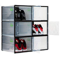 Black 6 Pack Shoe Storage Boxes A7597