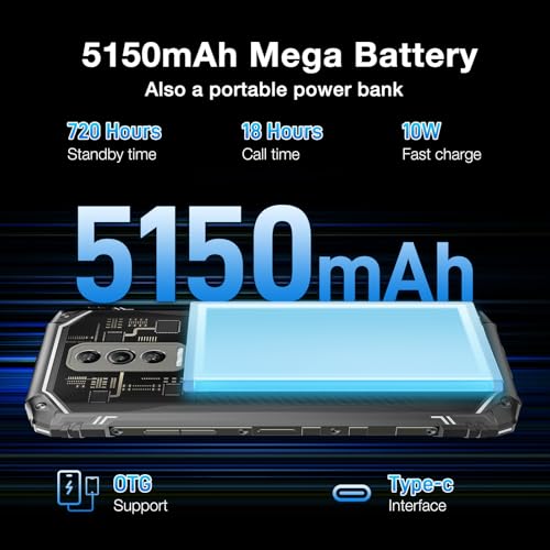 20GB RAM 256GB ROM 6.56'' 90Hz Display 50MP Camera 5150mAh Battery IP68/IP69K Waterproof Rugged Smartphone M568