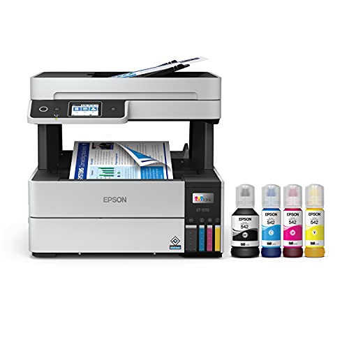 Wireless Color All-in-One Supertank Printer with Scanner, Copier, Fax and Auto Document Feeder, White V267