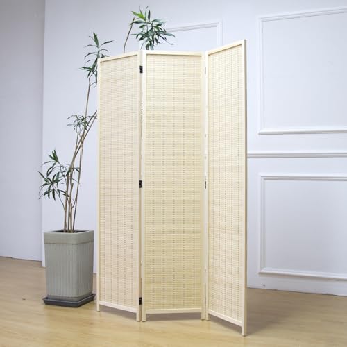 6 Panel Bamboo Room Divider, 67" H x 92.1" W H825