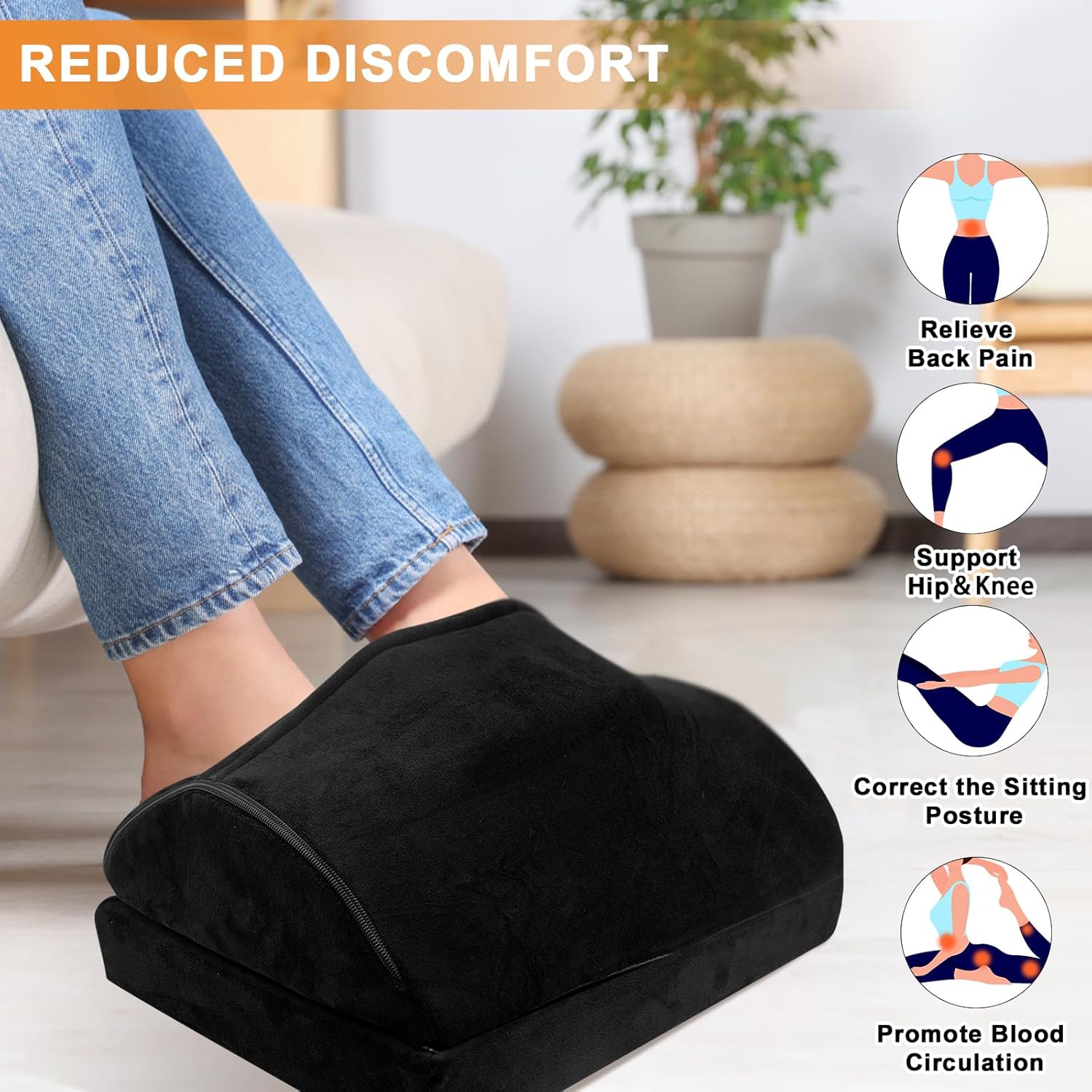 Heated Foot Rest with Washable Footrest O98146
