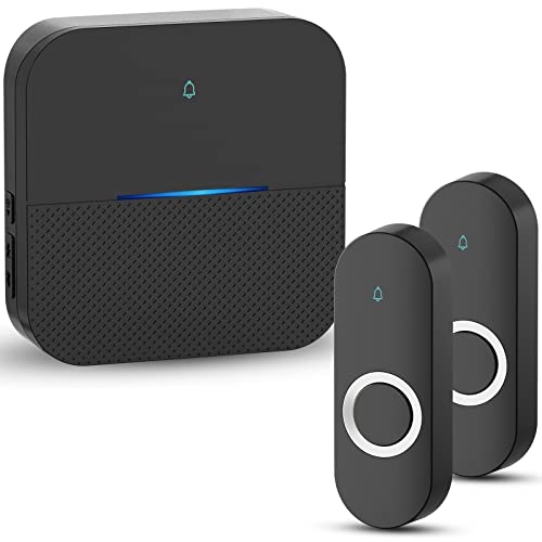 Wireless Doorbell with 2 Buttons & 2 Receivers F460249