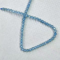 Natural Blue Topaz Stone Beads 4mm Round Faceted Crystal Charm Beads N132
