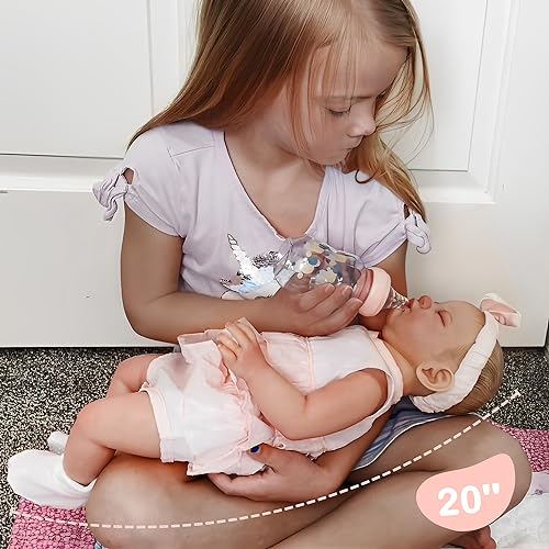 20 Inch Lifelike Reborn Baby Doll with Soft Weighted Cloth Body J3861