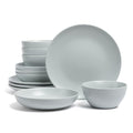 16-Piece Stoneware Dinnerware Set with 4 Dinner Plates, 4 Salad Plates, 4 Cereal Bowls, 4 Dinner Bowls W49220