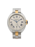 18k Rose Gold Steel Silver Guilloche Automatic Men Watch Z698049