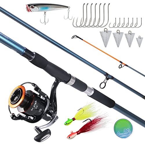 12ft Surf Rod 8000/9000 Spinning Reel 9+1 BB Saltwater Fishing Combo I24597