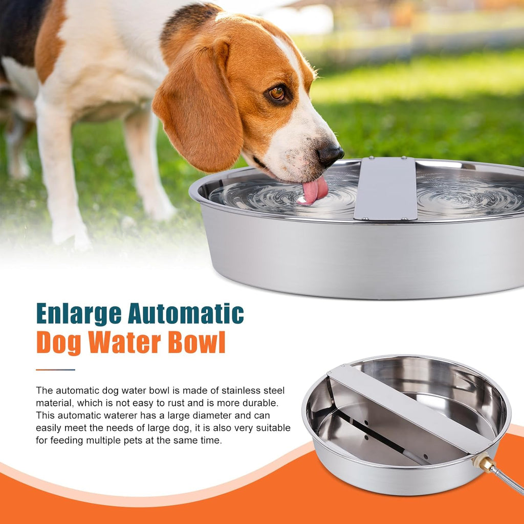 Large Stainless Steel Pet Waterer with Float Valve N573