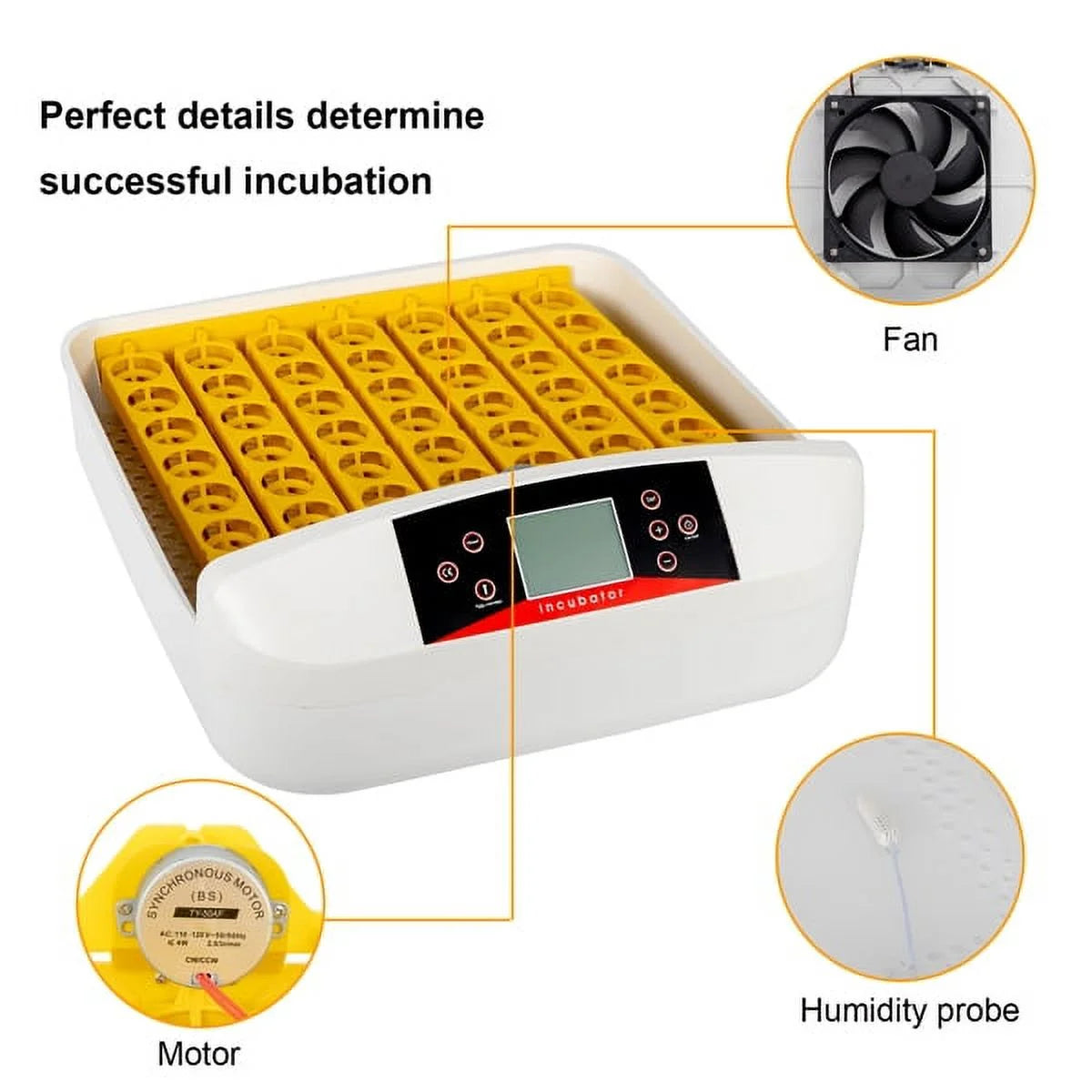 56-Egg Incubator with Automatic Egg Turning T77319