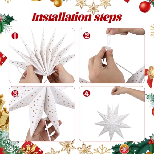 3Pcs Paper Star Lantern Lampshade K708787
